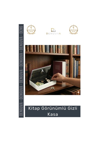 Gizlikasa Sözlük Tasarımlı Metal İç Hazneli Güvenli Kilitli Küçük Boy Kitap Görünümlü Gizli Kasa