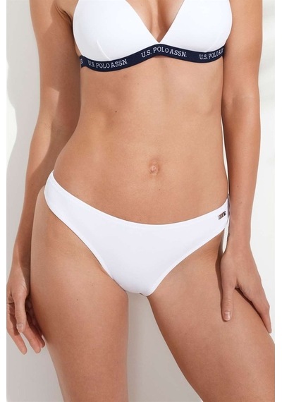U.S. Polo Assn. Kadın Beyaz Brazilian Bikini Alt 21512