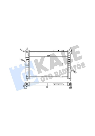 Kale 356990 Motor Su Radyatörü - Opel Astra F 1996-2001 1.4 İ 16v Manuel Şanz. 1300108 - 1300134 - 90443465 - 52455043 - 52455053