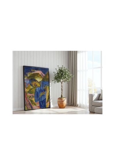 Modern Sanat Kirchner Şekerlemeli Oğlan Çerçevesiz Poster 21x30 Cm A4 Tablo Modern Sanat