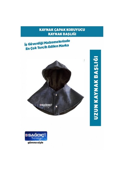 Kaynakçı Uzun Lacivert-gri Kot Başlık