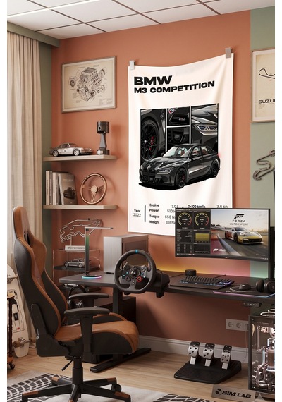 Bmw M3 Competition Dekoratif Duvar Örtüsü Duvar Halısı Reaste