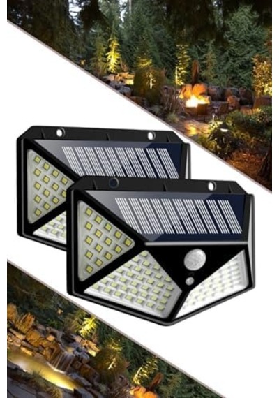 100 Led Güneş Enerjili Solar Bahçe Lambası .