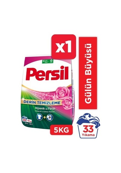 5 Kg Gül Aromalı Toz Çamaşır Deterjanı 33 Yıkama