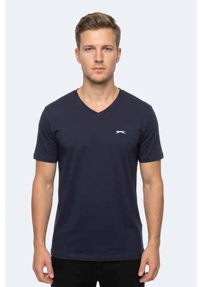 Slazenger Rıvaldo In Erkek V Yaka Lacivert Tişört
