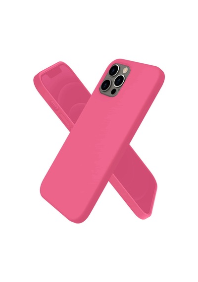 Apple Uyumlu iPhone 12 Pro Kılıf First Silikon Pembe\