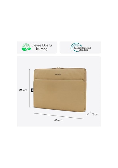 Mce-1503 14.1 Nova Eco Çevre Dostu 13-14 İnç Yeni Apple Uyumlu Macbook Pro İçin Kılıf, Aksesuar Bölmeli Laptop Kılıfı, Ykk F Genel