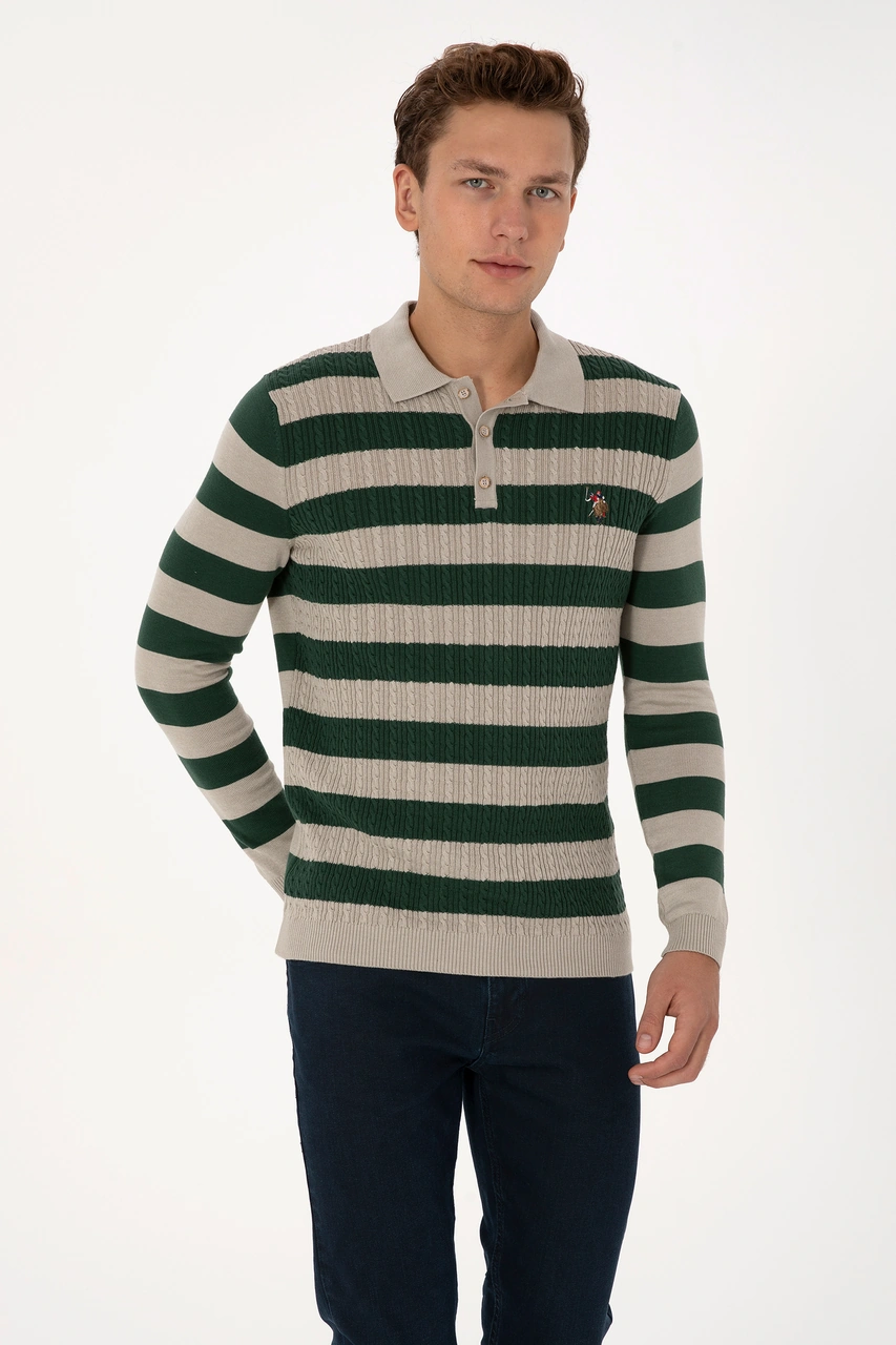 U.s. Polo Assn. Erkek Taş Melanj Kazak /triko 50308354-vr225 Tas Melanj