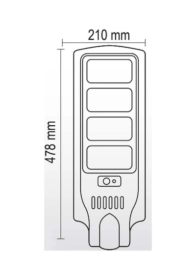 N&D Lighting 200 W Solar Güneş Enerjili Bahçe Ve Sokak Lambası