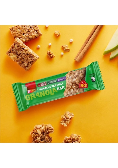 Mey İthalat Granola Bar 25 Gr Elmalı Ve Tarçınlı