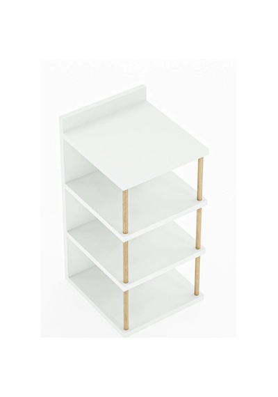Reyo Çok Amaçlı 4 Raflı Ayakkabılık, Banyo, Mutfak Düzenleyici Organizer Beyaz