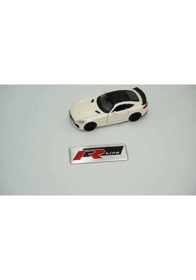 Vw Volkswagen R Line Krom Metal Body Plaka 3M 3D Logo Amblem