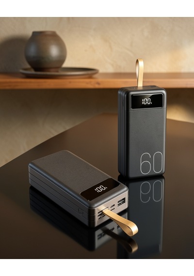 Powerbank 60.000 Mah 4 Çıkışlı Dijital Göstergeli Ucz60000powerbank1-1 Çok Renkli