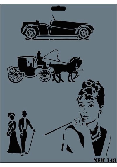 Mey İthalat Rich New Seri N-148 Stencil 35x25 Cm