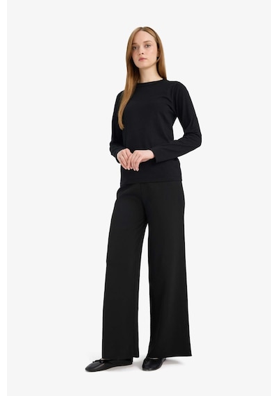 Defacto Wide Leg Geniş Bol Paça Triko Pantolon F1102ax25aubk81 Siyah Defacto Wide Leg Geniş Bol Paça Triko Pantolon F1102ax25aubk81 Siyah