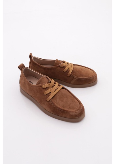 Dgn 805 Kadin Oxford Ayakkabi Caramel Süet