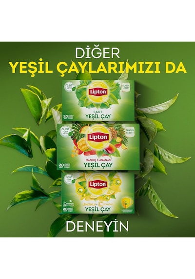 Lipton Berrak Limonlu Bardak Süzen Poşet Yeşil Çay 20'li Paket