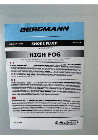 Bergmann High/ Yüksek Yoğunluk Sis/duman Likiti 5litre