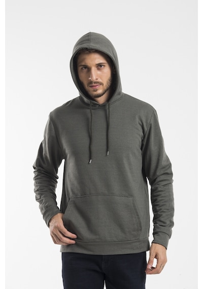 Süperlife Erkek Kapşonlu Regular Fit İnce Sweatshirt Spr 20k55 Haki