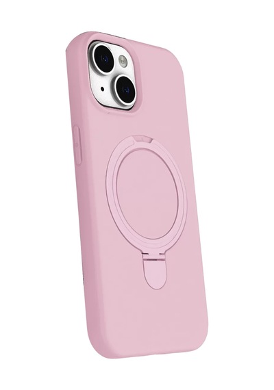 Newface Apple İphone 15 Plus Regal Magsafe Standlı Kapak - Açık Pembe