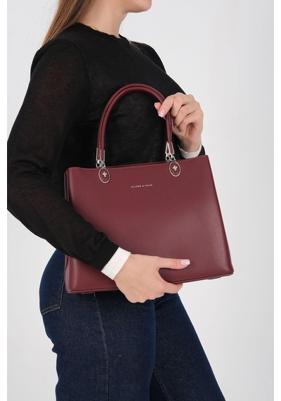 Silver Polo Sp1234 Kadın El Çantası Cilt Bordo-bordo