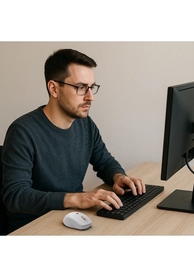 Iwm-244r 2.4ghz Kablosuz Optik Mouse Ergonomik Tasarım, Sessiz