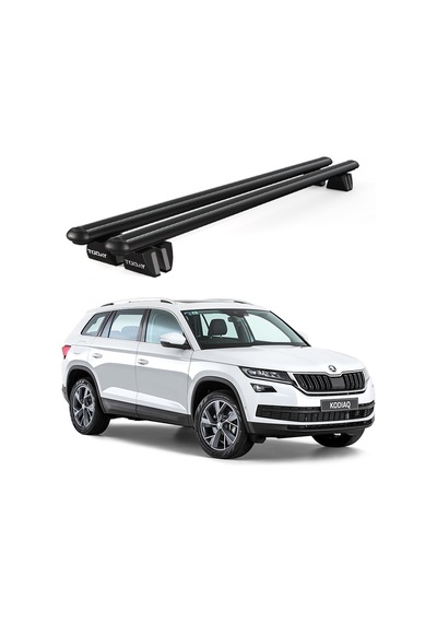 Pençe Skoda Kodiaq 2017-2023 Uyumlu Siyah Ara Atkı Port Bagaj Tavan Barı