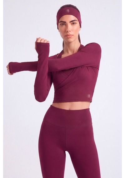 Holly Lolly Bağlamalı Crop Kesim Ellen Bolero Bordo