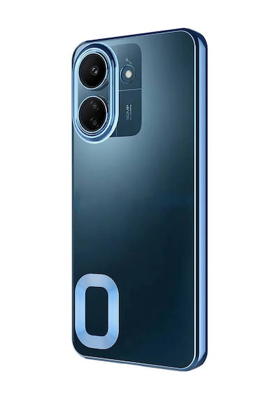 Xiaomi Poco C65 Kılıf Kamera Lens Korumalı Logo Gösteren İnce Hafif Pazarplus Gümüş
