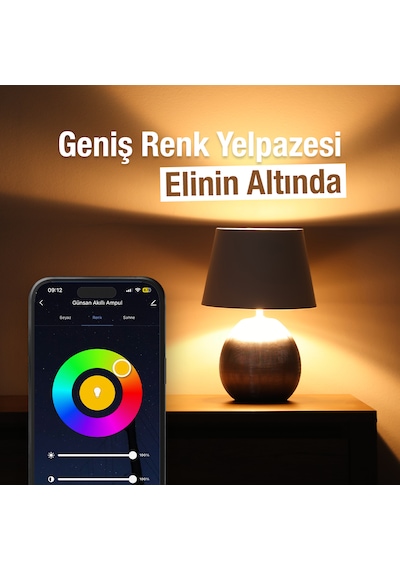 Günsan Akıllı Wifi Led Ampul Rgb Çok Renkli Tuya Ve Smart Life Uygulama Destekli 9w 2700k-6500k Ayarlanabilir Rgb - Ayarlanabilir Renk Sıcaklığı Ve Parlaklık Günsan Akıllı Wifi Led Ampul Rgb Çok Renkli Tuya Ve Smart Life Uygulama Destekli 9w 2700k-6500k Ayarlanabilir Rgb - Ayarlanabilir Renk Sıcaklığı Ve Parlaklık