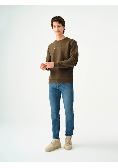 Loft Erkek Sweatshirt Koyu Haki Lf2037100 25kp69000085 P69195 Koyu Haki