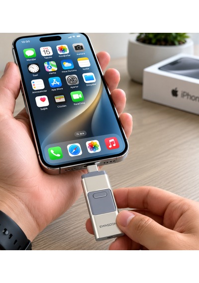128gb Flash Bellek Iphone 5-14 Modeller Arası İos Uyumlu Bilgisayarla Uyumlu Lightning Usb Otg 128 GB