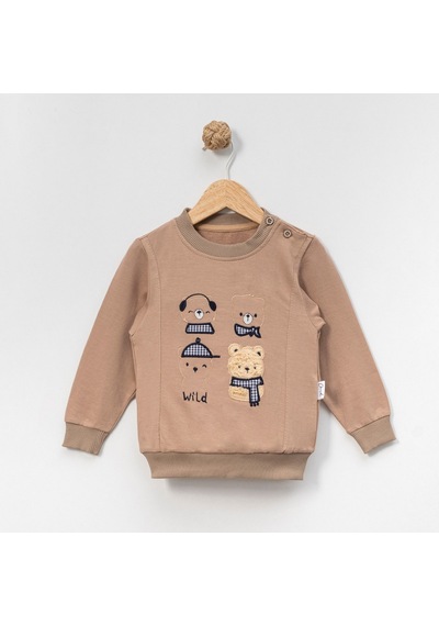 Overdo Kids Erkek Çocuk 1-4 Yaş Ayıcıklı Sweat Çok Renkli