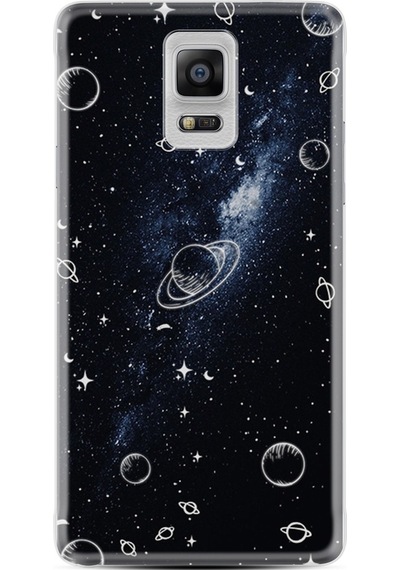 Samsung Uyumlu Galaxy Note 4 Kılıf Silikon Desenli Galaxys 1898