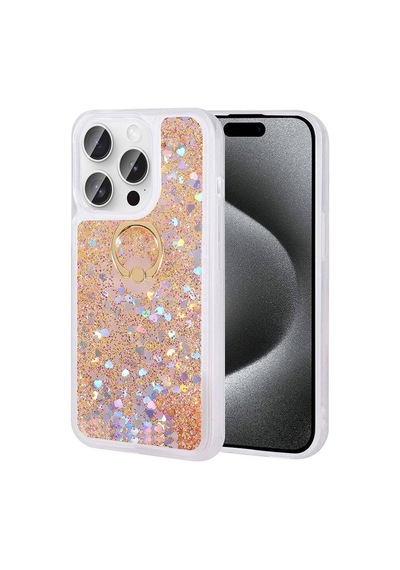 iPhone 15 Pro İle Uyumlu Kılıf Gold Liss Sulu Simli Silikon Kapak Orijinal iPhone 15 Pro İle Uyumlu, Gold Sku: Zeusb0cpt9w6dl