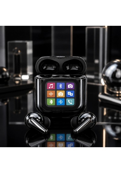 Aı Bluetooth Kulaklık Dokunmatik Ekranlı Akıllı Şarj Kutusu Çok Fonksiyonlu 00