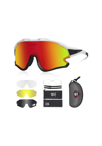 Queshark Polarize Anti-Uv Outdoor 4 Lens Ultra Hafif Spor Motorsi
