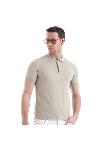 Hatemoğlu Bej Regular Fit Düz Rayon Polo Yaka Tişört 35362023c001 006 Bej