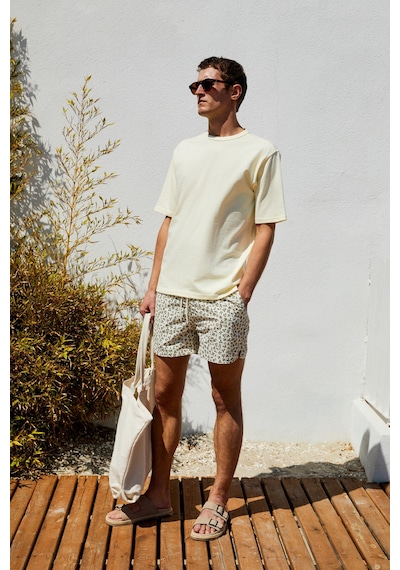 Grımelange CATWALK Erkek %100 Pamuk Regular Fit Sarı T-Shirt