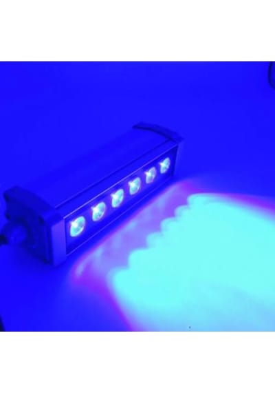 20 Cm Wallwasher Led Bina Dış Duvar Aydınlatma Boyama Mavi Işık Gri