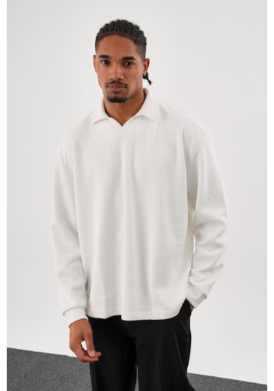 Redline Ease Oversize Sweatshirt Beyaz