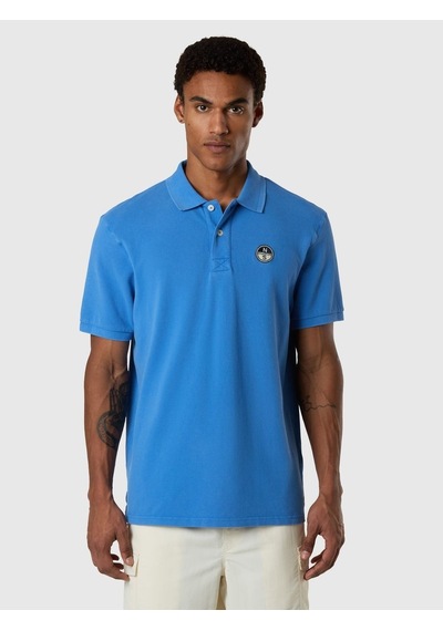 North Sails Baskılı Kısa Kollu Erkek Polo Yaka T-shirt-33369 Mavi
