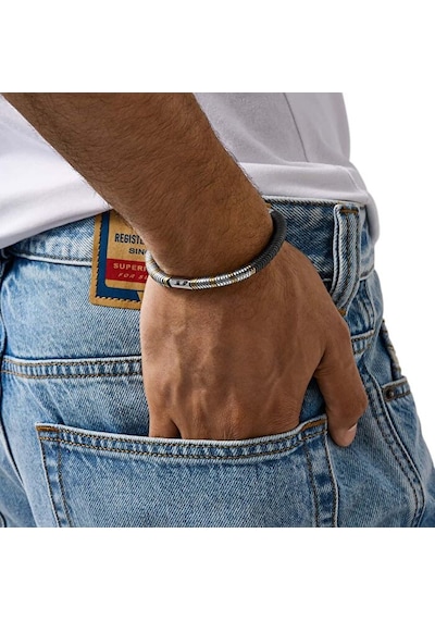 Diesel Djdx1573-931 Erkek Bileklik Metalik Gri