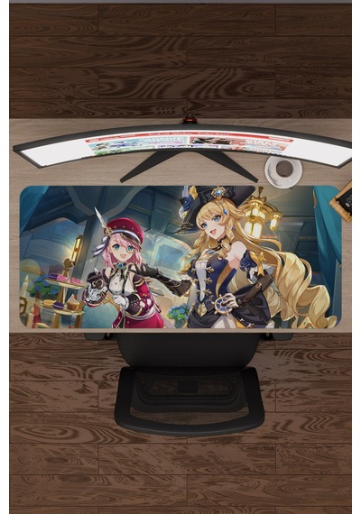Charlotte Genshin Impact Anime Gacha V3 - 90x40 Xxl Gaming Mouse Pad Fare Altlığı