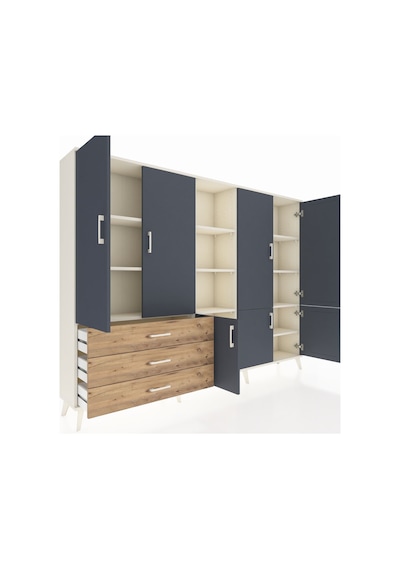 Arges Dolap 11 Raflı 3 Çekmeceli 7 Kapaklı 220x30x163 Aytaşı-antr Aytaşı-antrasit/çam Arges Dolap 11 Raflı 3 Çekmeceli 7 Kapaklı 220x30x163 Aytaşı-antr Aytaşı-antrasit/çam
