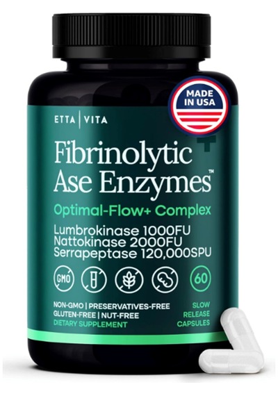 Etta Vita Fibrinolytic Ase Enzymes 60 Kapsül Orijinal Usa Menşeii Dmmedicineden