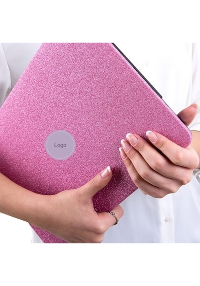 Macbook Pro 13 İnç M1 M2 Uyumlu Sert Kapak Kılıf Simli Parlak Pembe Yüzey Alt + Üst Kapak 360 Çizilmeye Dayanıklı Açık Pembe