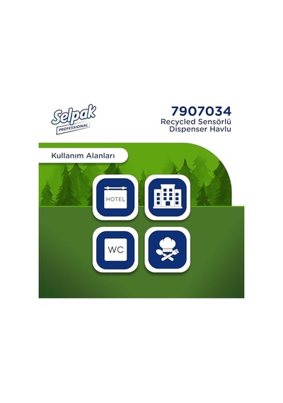 Selpak Professional Recycled Sensörlü Havlu, 135 Metre Açik Gri