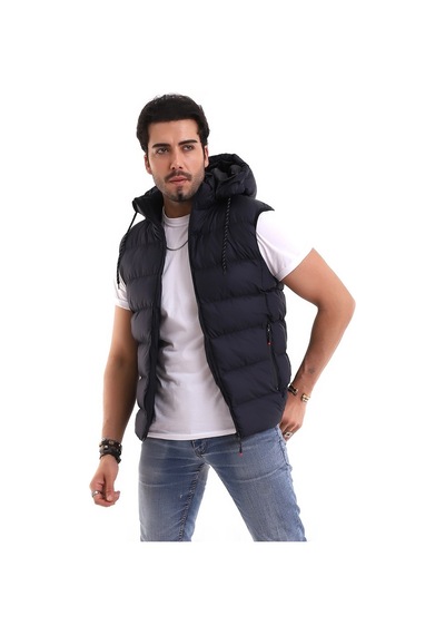 Euromoda Everest Erkek Spor Günlük Silikon Dolgu Çıkartılabilen Fermuarlı Lacivert