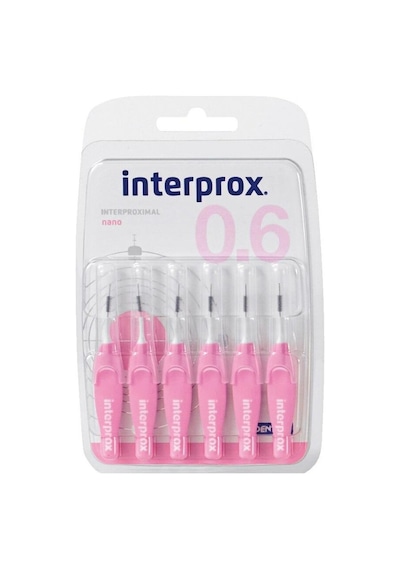 Interprox Interproximal Nano 0.6mm Arayüz Fırçası 6 Adet PEMBE